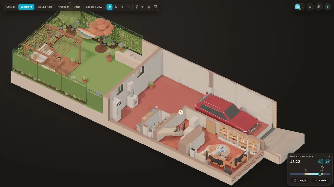 Dynamic views: the camera flies to wherever something happens